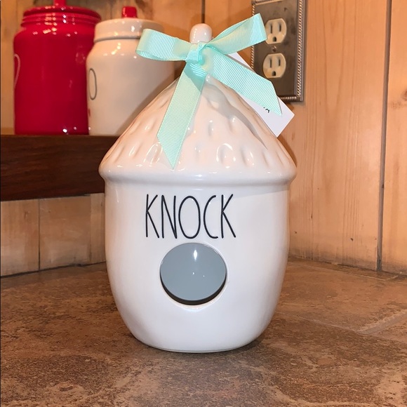 Rae Dunn “Knock” Acorn Birdhouse